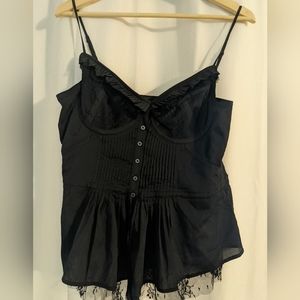 Venus Black Strappy Corset Tank